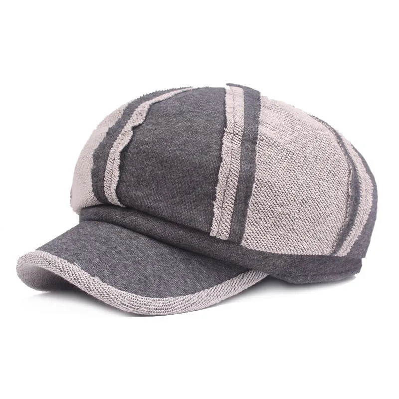 SILOQIN/Женская осенне-зимняя хлопковая Новая Стильная кепка газетчика, тренд для отдыха, Простая цветная подходящая шапка с язычком, женская зимняя шапка