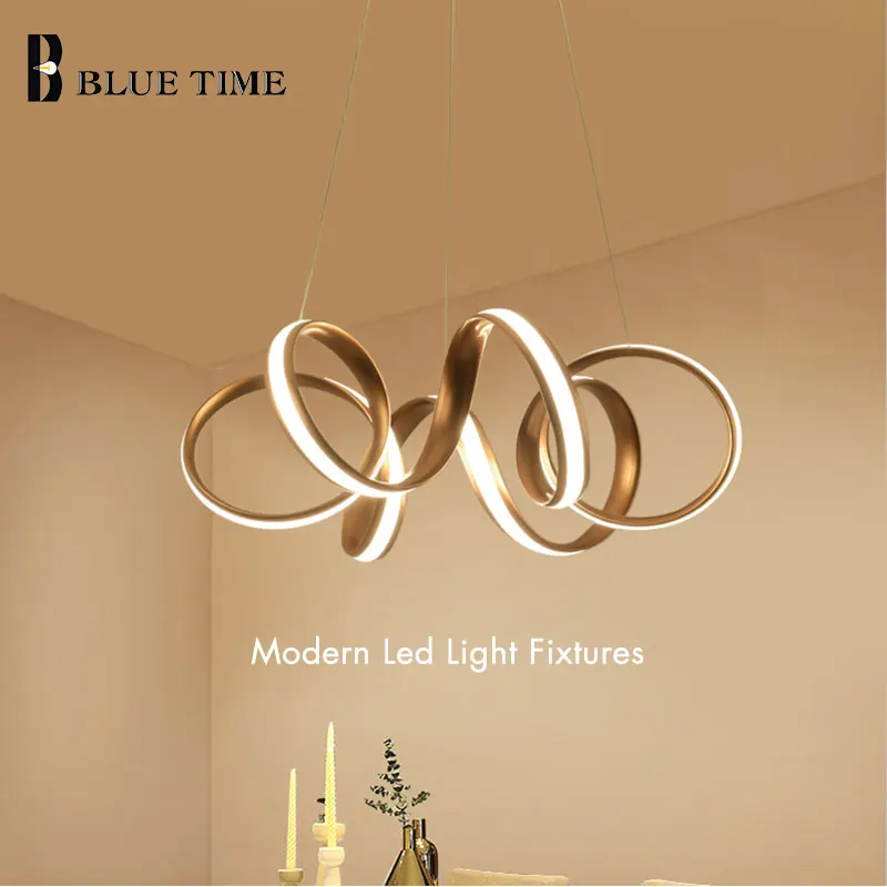 

Golden Body LED Chandelier Lighting For Bedroom Living Room Dining Room Study Room Modern Home LED Chandeliers Input AC 220V110V