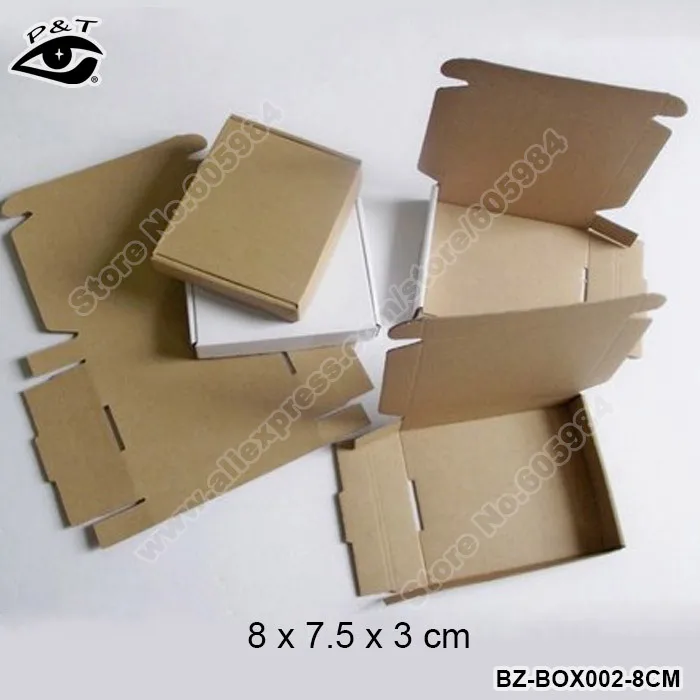 100pcs/lot 8x7.5x3CM Small Cardboard Box Decorations Packing Paper Box