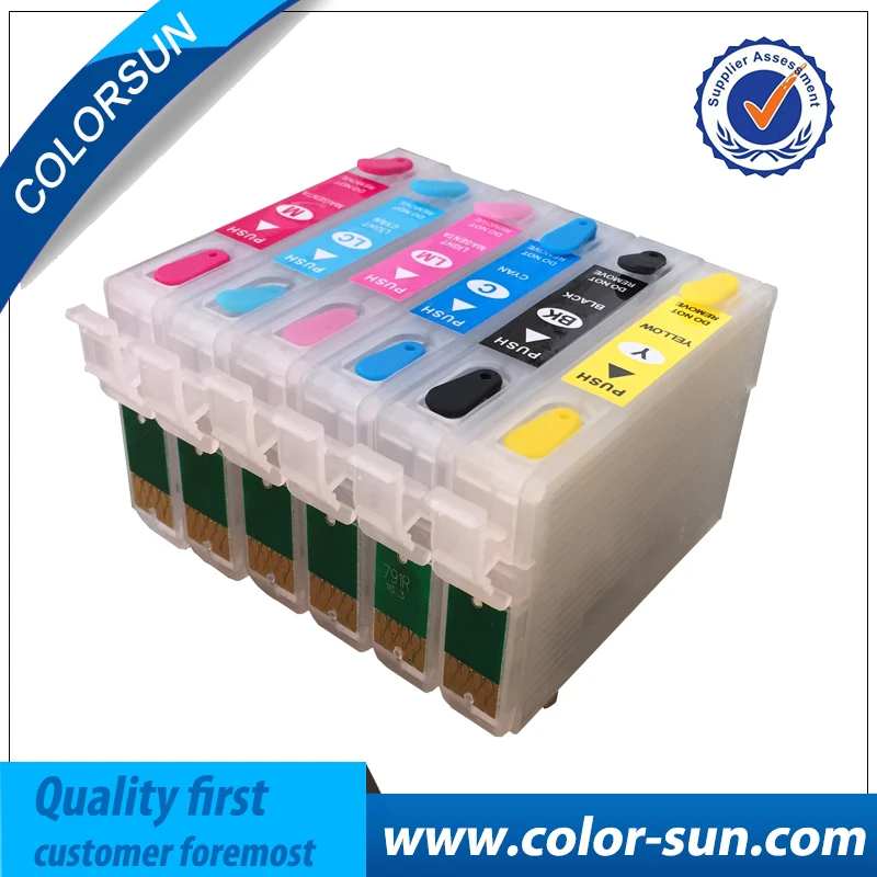 

New 85N T0851- T0856 T0851N Refillable Ink Cartridge For Epson Stylus Photo 1390 T60 Printer With Chips
