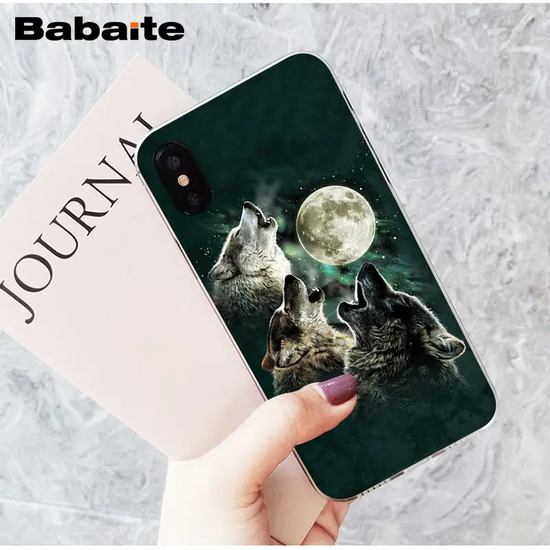 Babaite angry snow wolf TPU Мягкий силиконовый чехол для телефона Apple iPhone 8 7 6 6S Plus X XS MAX 5 5S SE XR - Цвет: A16