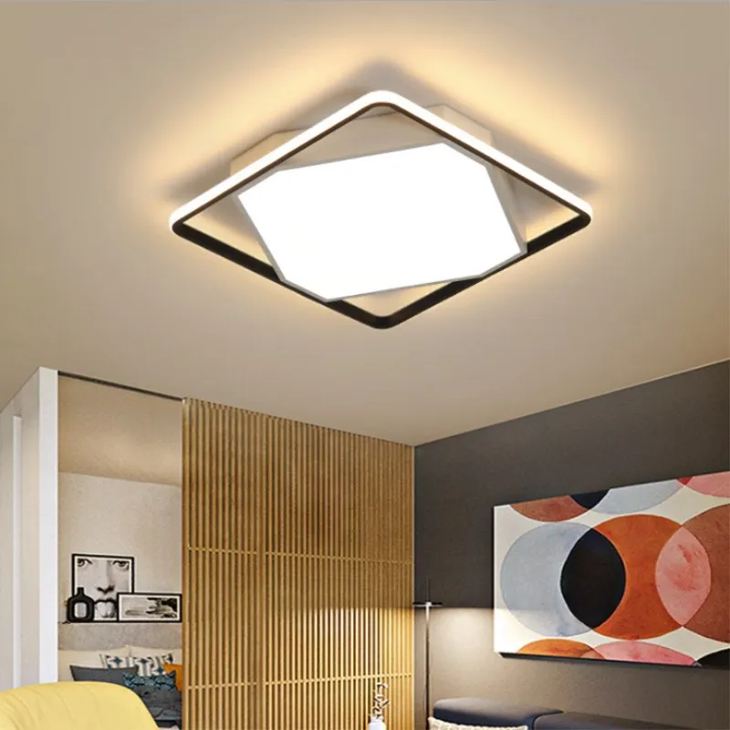 

LED Ceiling Light Modern Lamp Living Room Lighting Fixture Bedroom Kitchen Surface Mount Flush Panel Remote Control