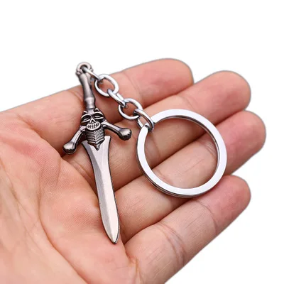 Game May Cry Keychain Keyrings DMC Dante Rebellion Awakening Sword Toy Nero Weapon Red Queen Metal Key Chain Ring Men Jewelry - Color: C