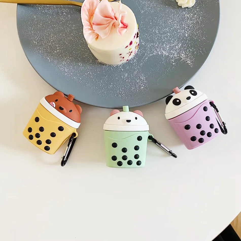 

3D Silicone Earphone Case For Airpods 2 Case Cute Cartoon Soft Headphone Case For Apple Air pods 1 Cover For Earpods Accessories