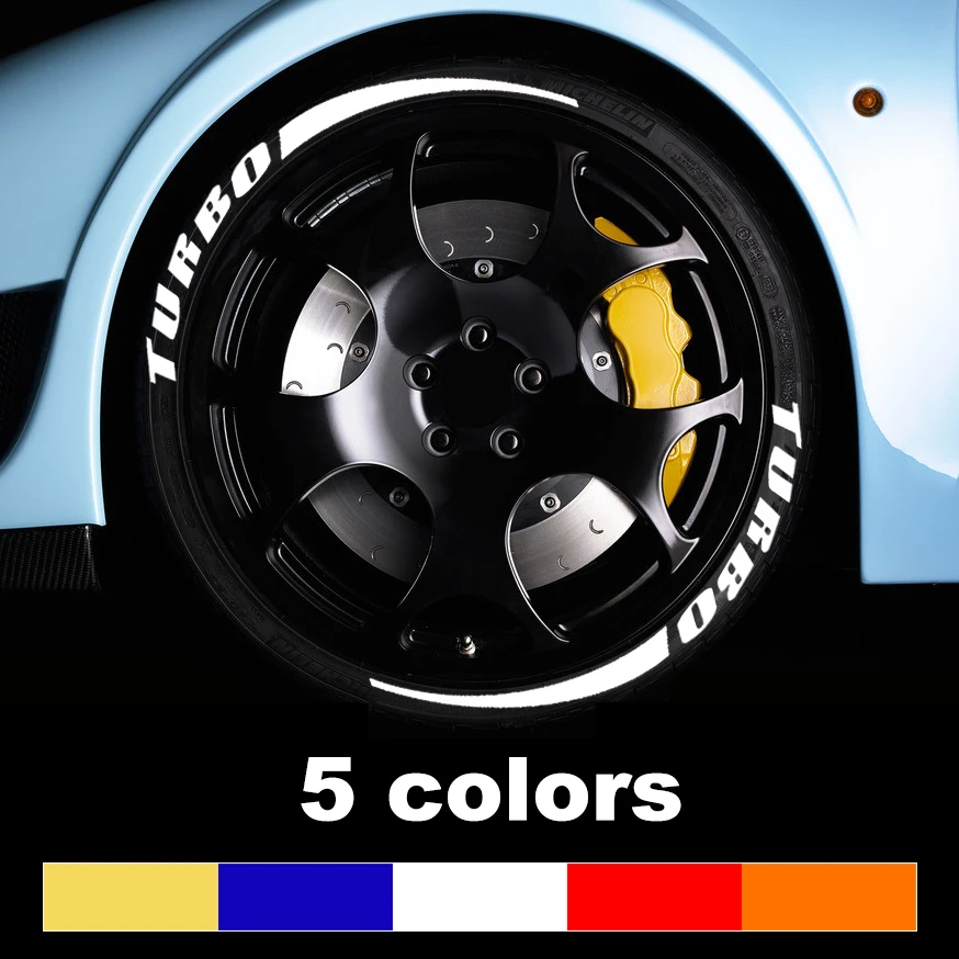 Модные 3D наклейки на колеса автомобиля s Tire TURBO логотип наклейка письмо