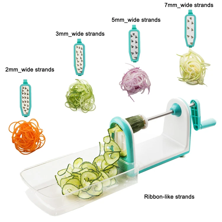 Спиральный измельчитель (слайсер, спиралайзер) для нарезки овощей и фруктов