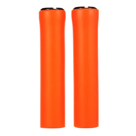 1 Пара Сверхлегкий высокой плотности пены, силиконовые губчатая ручка на руль велосипеда для горного велосипеда Анти-занос, удар, хорошо впитывают супер мягкие ручки - Цвет: Orange