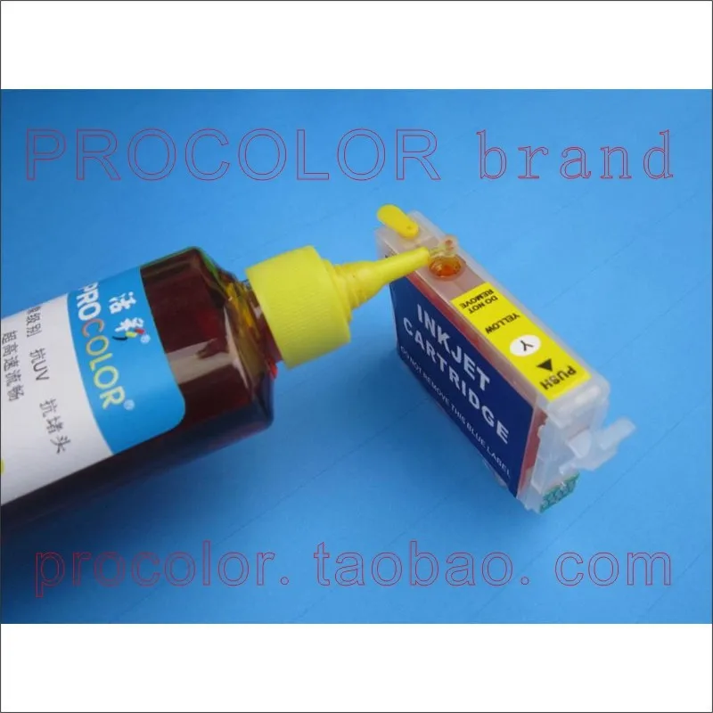 

PROCOLOR New refill Refillable Ink cartridge Europe AREA,T1801-4,T1811-4 with Auto Reset chips for epson XP-402/212/312/412/205