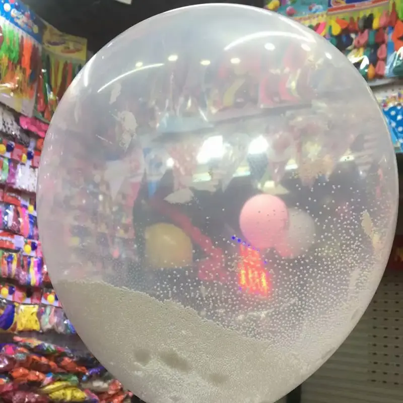 5pcs/lot 12inch Big Transparent Balloons Magic Foam Filled Latex