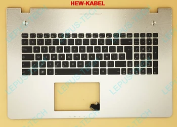 

FR French UK Keyboard With Backlight For ASUS N76 N76V N76VB N76VJ N76VM N76VZ Top Cover Upper Case Palmrest Silver
