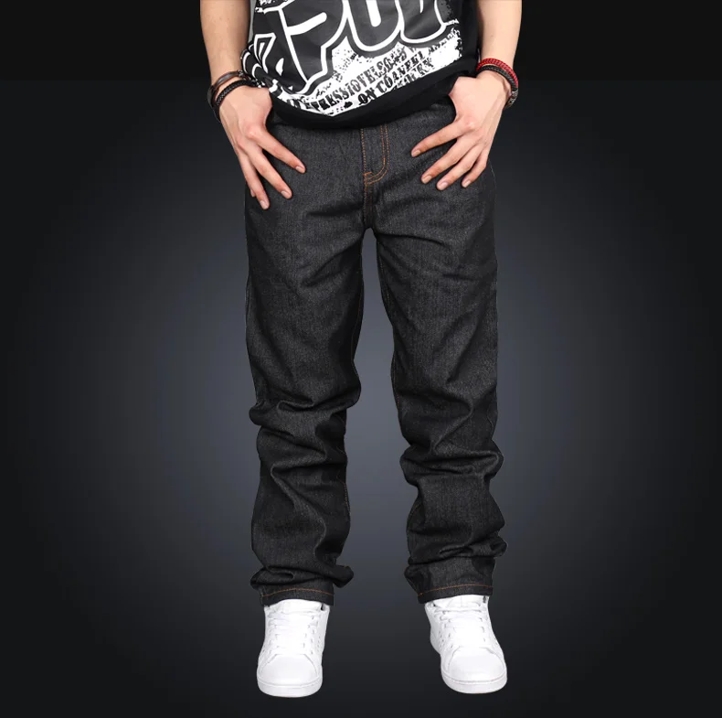 

Mens Hip Hop Baggy Denim Jeans New Designer Jeans Men's Straight Loose Street Wear Embroidery Jean Pants Men Plus Size 42 44