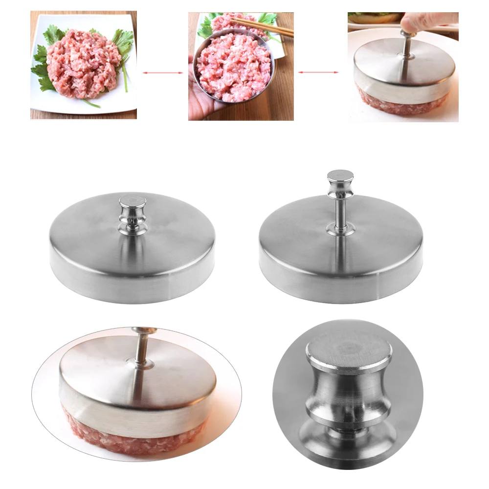 

Hand Operated DIY Stainless Steel Burger Maker Hamburger Presses Meat Patties Mold Meat Patties Press
