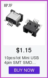 10 шт. мини usb Тип B Женский 5 Pin SMT SMD Shen плата гнездо разъема ПП