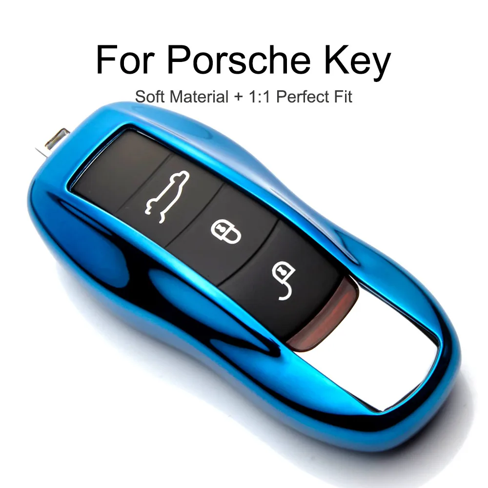 KUKAKEY 6 цветов ТПУ чехол для автомобильного ключа Porsche дизайн оригинальный Cayenne Boxster