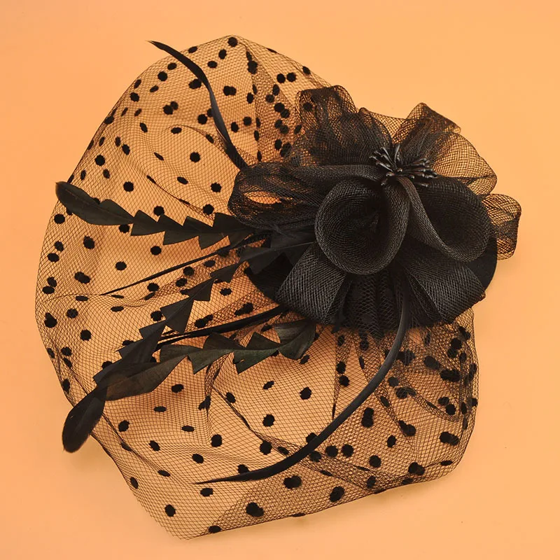 

Bride Fascinator Wedding hat Hair ddecoration bridal accessories chapeau femme mariage black/white/Purple
