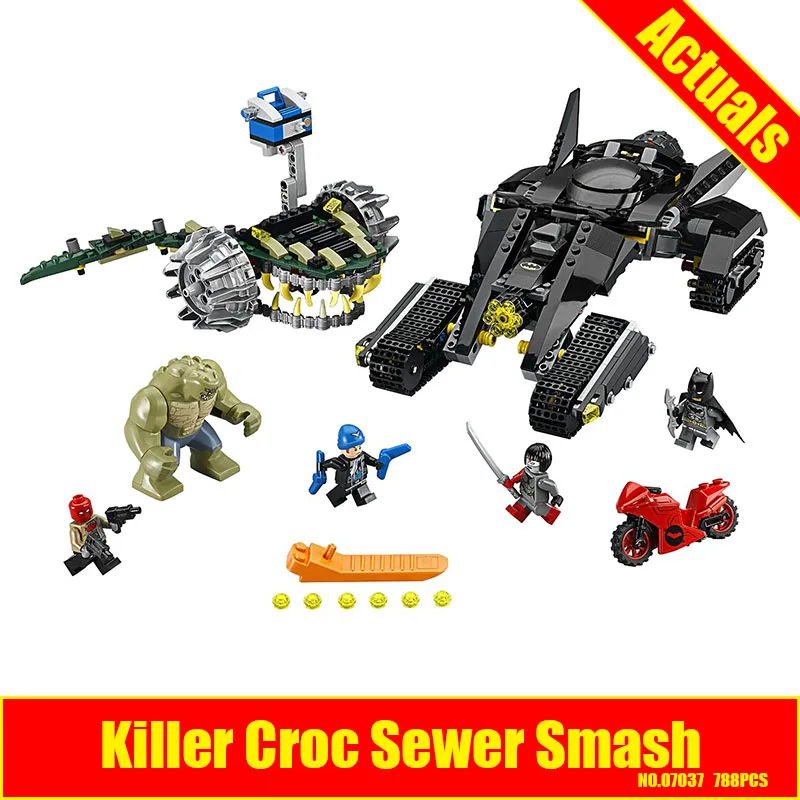LEPIN Superheroes Batman Killer Croc Sewer Smash Model Building Kits Blocks 07037 758Pcs Avenger compatible With 76055 LEPIN Superheroes Batman Killer Croc Sewer Smash Model Building Kits Blocks 07037 758Pcs Avenger compatible With 76055