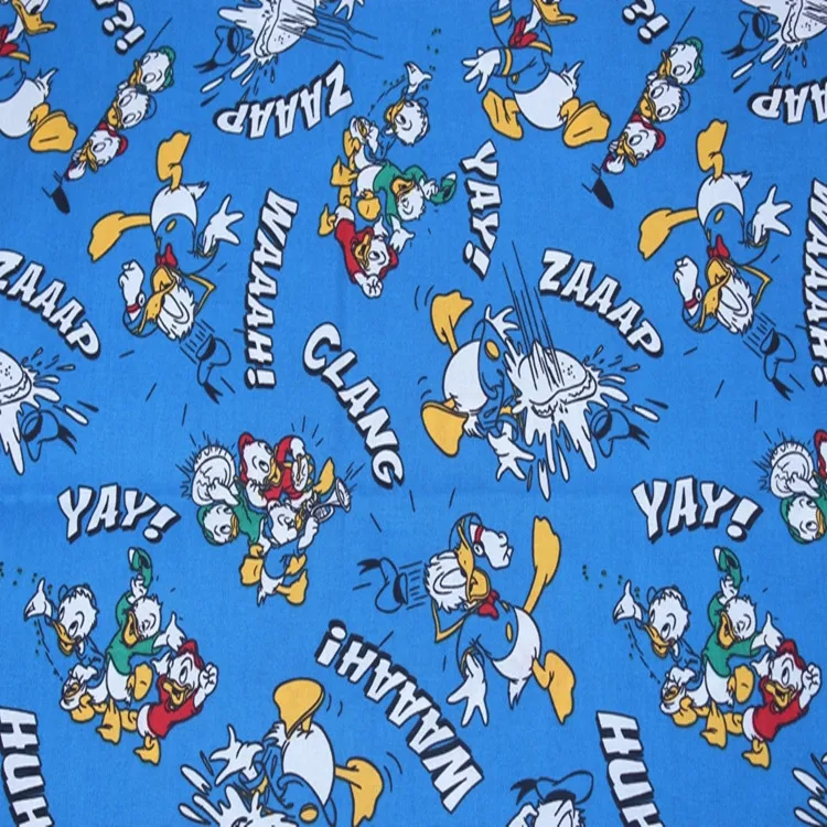 140 см Wdith Дональд Дак принт синий хлопок ткань для одежда мальчиков постельное белье Hometextile Чехлы подушек Sewing-BK198