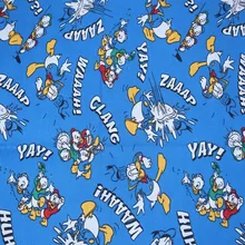 140 см Wdith Дональд Дак принт синий хлопок ткань для одежда мальчиков постельное белье Hometextile Чехлы подушек Sewing-BK198