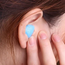 6PCS New Waterproof Silicone Soft Water Sports Earplugs Showering Protective Ear Plugs Work Study Anti-Noise Earmuffs