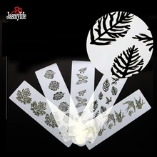 5 шт. листья трафареты для торта, помадка форма для торта декоративный трафарет бабочка птица шаблон форма для печенья кекс кофе инструменты для выпечки