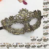 Lovely Pet Golden Hot Stamping Ladies Sexy Lace Masquerade Mask for Carnival Halloween Porm Half Face Ball Party Masks #30 ► Photo 1/6