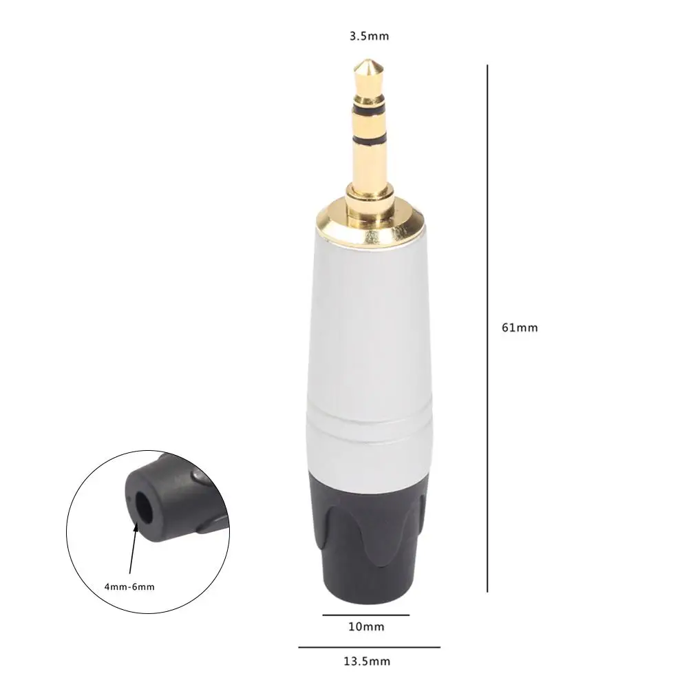 5 шт./лот 3 мм 1/8 ''стерео 2/3/4 полюса аудио гнезда наушников HiFi DIY наушники