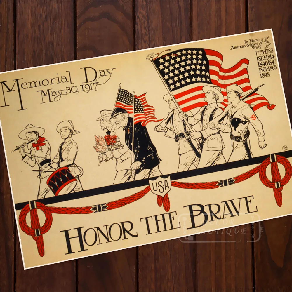 Memorial Day 1917 History WWI WW1 Propaganda Poster ...