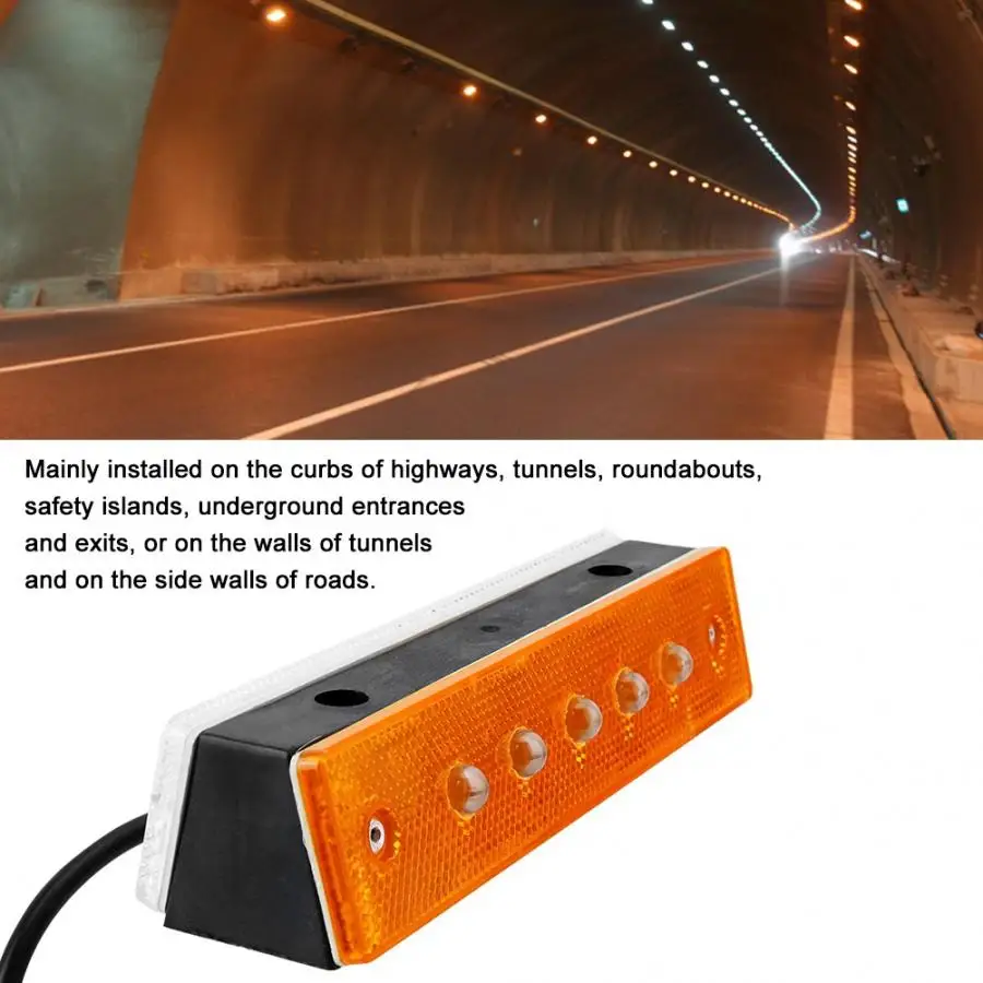 

LED Rectangle Double Side Traffic Indicator Light Safety Road Highway Tunnel Warning Sign