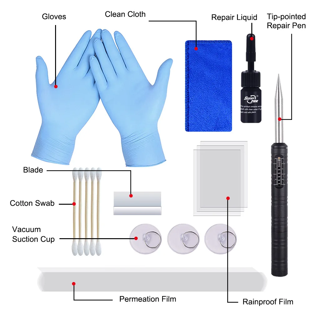 PDR 2019 Новый DIY лобовое стекло ремонт инструмент вакуумное окно экран полировка комплект для автомобиля окно царапины трещина град вмятина 3