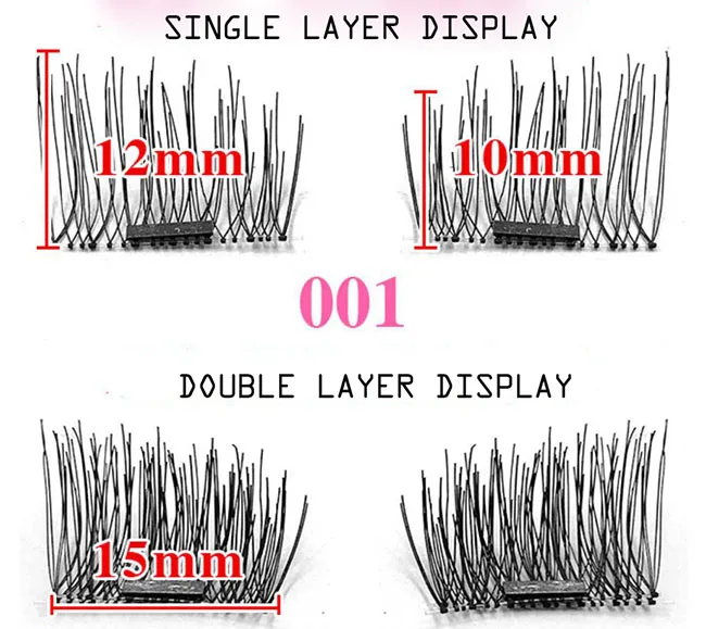 4 шт./компл. 3D 1 2 накладные ресницы на магнитах ручной работы натуральные накладные ресницы без клея накладные ресницы наращивание ресниц HP908 Прямая поставка - Длина: 7