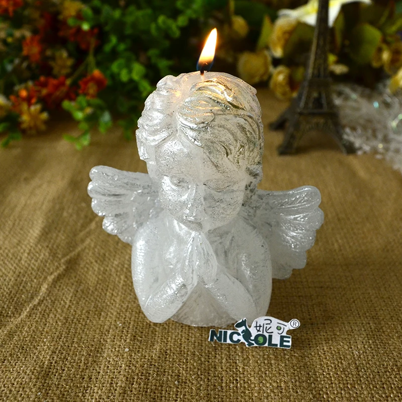 

Nicole 3D Silicone Mold for Soap Candle Making Praying Angel Shape Mould DIY Handmade Craft Tool