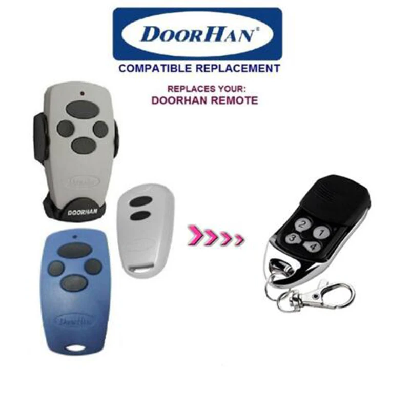 

Doorhan Transmitter4, Doorhan Transmitter2,Premium RC Black compatible remote control 433,92MHz rolling code