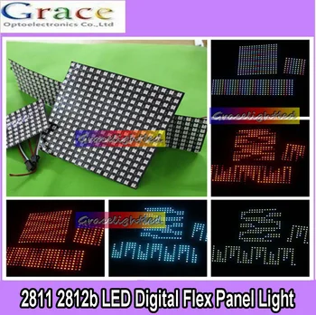 

5V 64 256 Pixels WS2811 WS2812B 5050 RGB LED Digital Flex Panel Light Wholesale