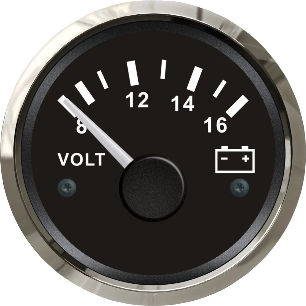 

1pc High Quality Waterproof Pointer Volt Meters Voltage Meters Voltage Gauges 12v / 8-16v Voltmeters Fit for Boat Auto