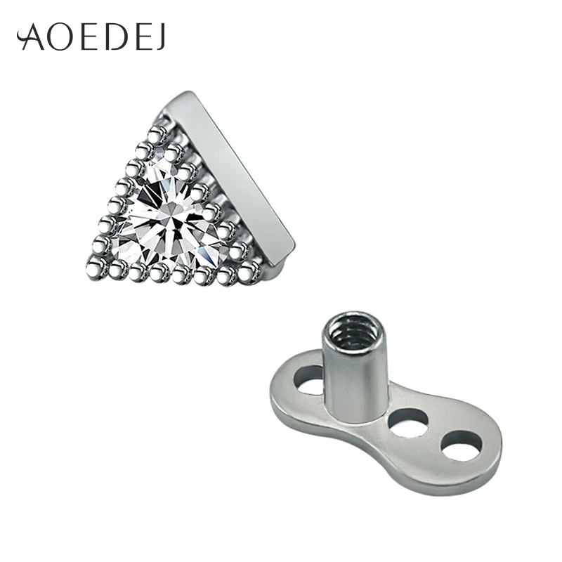 Buy AOEDEJ Triangle Dermal Piercing Titanium