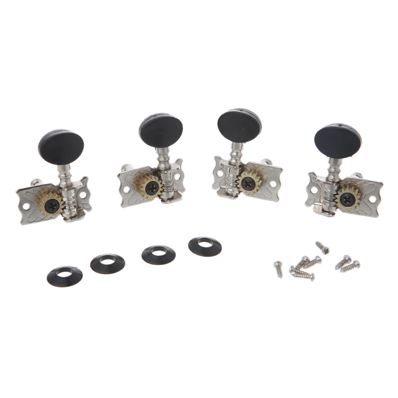 

OOTDTY Tuning Pegs Tuners Machine Heads 2R 2L for 4 String Ukulele Guitar Bass Parts Guitar knob