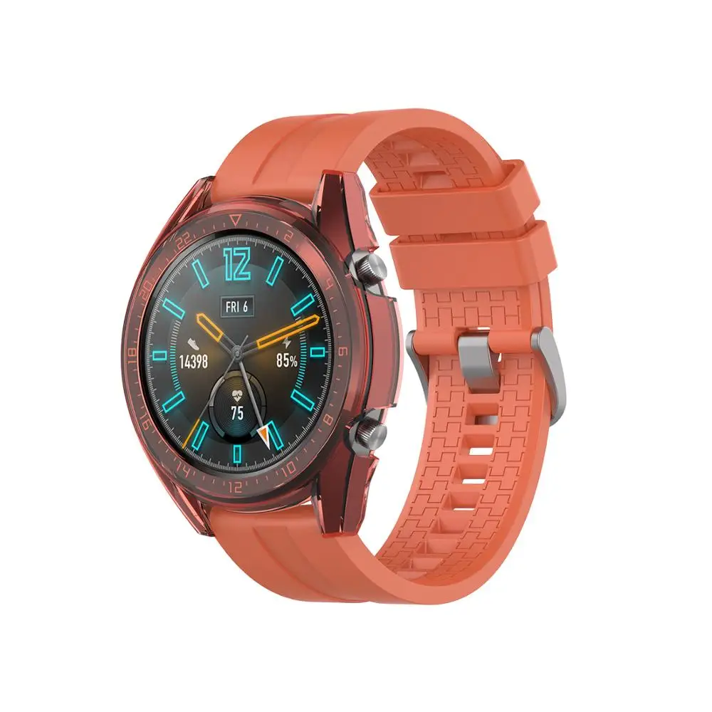 Наручный ремешок для Huawei Watch GT/GT2 браслет Смарт часы силиконовый GT2/GT защитный
