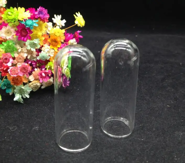 

100pcs 50*18mm Wholesale empty glass vial tube jars glass cover globe bubble dome diy pendant necklace wedding accessories gifts