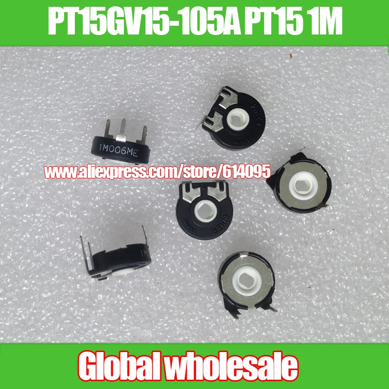 

15pcs PIHER Spain PT15GV15-105A PT15 1M Adjustable potentiometer / elliptical hole Horizontal 1M adjustable resistance