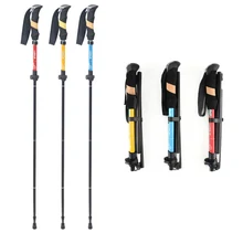 Открытый Треккинговые палки складные легкие походные палки тростниковая ручка Регулируемая складная дорожная походная альпинистская противоскользящая
