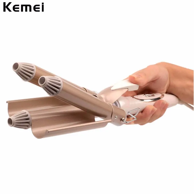 

Professional 110-220V Hair Curling Iron Ceramic Triple Barrel Hair Curler Hair Waver Styling Tools Hair Styler Deep Wave Roller