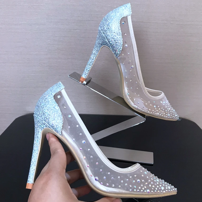 Crystal Shoes Woman Wedding Thin High Heels Womens High Heel Shoes Summer Ladies Shoes Party Platform Pumps Women Rhinestone Crystal Shoes Woman Wedding Thin High Heels Womens High Heel Shoes Summer Ladies Shoes Party Platform Pumps Women Rhinestone