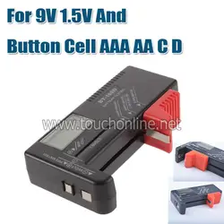 Цифровой универсальный Батарея тестер для 9 В 1.5 В и кнопки сотового AAA AA c d BT-168D