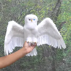 Новые белые моделирование сова игрушка полиэтилена и меха крылья сова кукла подарок около 40 см 2136