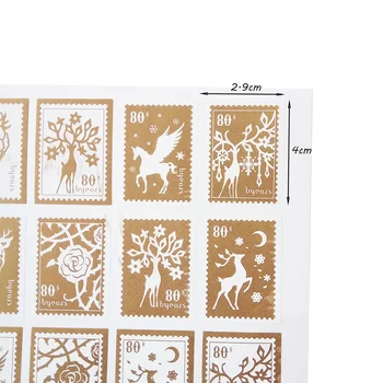 

150 Pcs/lot New High Quality Gold Color Stamp Shape DIY Multifunction Seal Sticker Gift Packaging Label Collectible