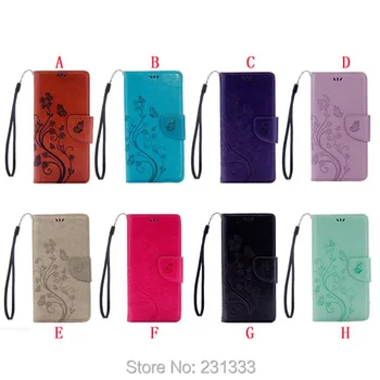 

Flower Wallet Flip Leather Case Pouch For Samsung Galaxy S8 Plus A3 A5 2017 A7 2018 Lenovo K5 Strap Card Butterfly Cover 50pcs