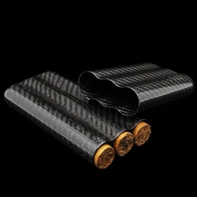 Чехол для сигар из черного углеродного волокна, глянцевый чехол для сигар, коробка, держатель для табака, карман для сигар, для путешествий, хранение хьюмидора, портативная коробка для сигар, подарки