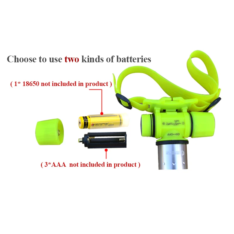 Налобный фонарь для дайвинга CREE светодиодный водонепроницаемый подводный на 150 м