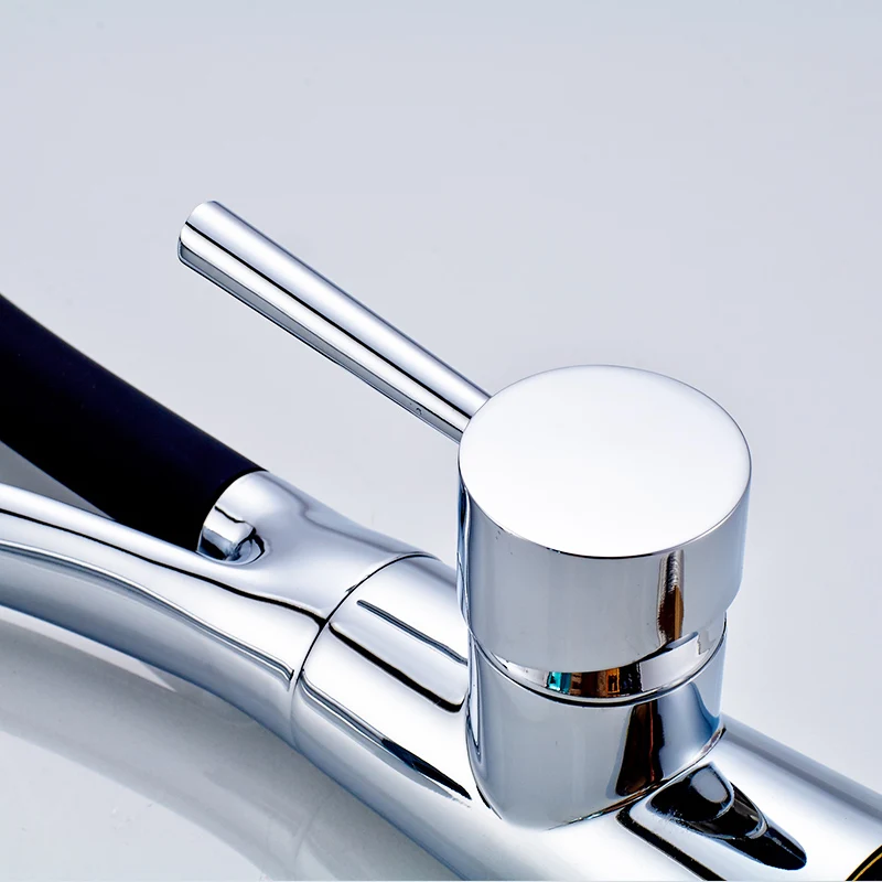 Fapully Kitchen Faucet Pull Out Black Chrome Finish Dual Sprayer Nozzle Cold Hot Water Mixer Faucet Torneira Cozinha Fapully Kitchen Faucet Pull Out Black Chrome Finish Dual Sprayer Nozzle Cold Hot Water Mixer Faucet Torneira Cozinha