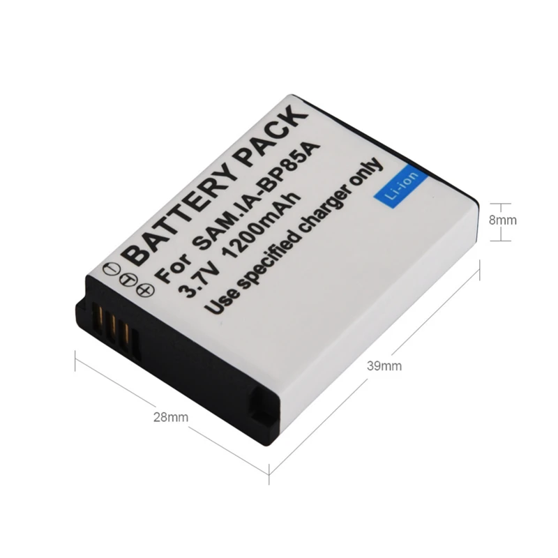 

3.7V 1200mAh IABP85A BP85A Rechargeable Replacement Digital Camera Battery For Samsung ST200 PL210 WB210 SH100 Backup Batteria